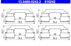 Sada příslušenství, obložení kotoučové brzdy ATE 13.0460-0242.2