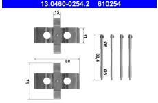 Sada příslušenství, obložení kotoučové brzdy ATE 13.0460-0254.2