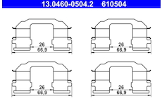 Sada příslušenství, obložení kotoučové brzdy ATE 13.0460-0504.2