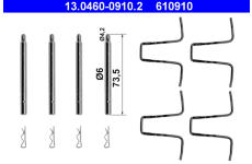 Sada prislusenstvi, oblozeni kotoucove brzdy ATE 13.0460-0910.2