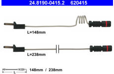 Výstražný kontakt, opotřebení obložení ATE ATE 24.8190-0415.2