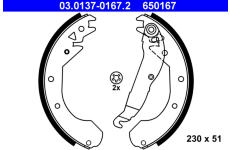 Sada brzdových čelistí ATE 03.0137-0167.2