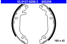 Sada brzdových čelistí ATE 03.0137-0209.2