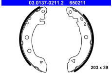 Sada brzdových čelistí ATE 03.0137-0211.2