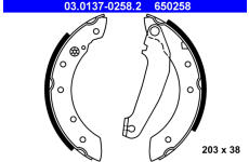 Sada brzdových čelistí ATE 03.0137-0258.2