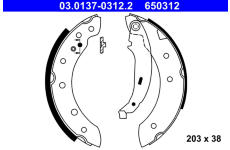Sada brzdových čelistí ATE 03.0137-0312.2