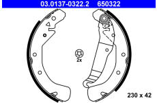 Sada brzdových čelistí ATE 03.0137-0322.2