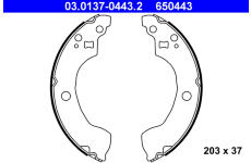 Sada brzdových čelistí ATE 03.0137-0443.2
