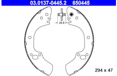 Sada brzdových čelistí ATE 03.0137-0445.2