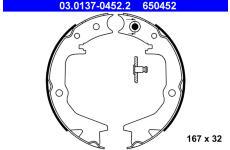 Sada brzdových čelistí, parkovací brzda ATE 03.0137-0452.2