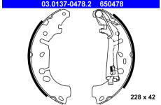 Sada brzdových čelistí ATE 03.0137-0478.2