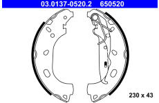 Sada brzdových čeľustí ATE 03.0137-0520.2