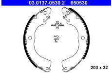 Sada brzdových čelistí ATE 03.0137-0530.2