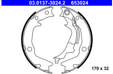 Sada brzdových čelistí, parkovací brzda ATE 03.0137-3024.2