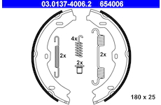 Sada brzdových čelistí, parkovací brzda ATE 03.0137-4006.2