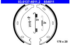 Sada brzdových čelistí ATE 03.0137-4011.2