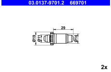 Sada príslużenstva čeľustí parkovacej brzdy ATE 03.0137-9701.2