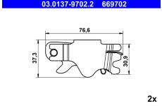 Sada príslużenstva čeľustí parkovacej brzdy ATE 03.0137-9702.2