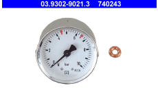 Manometr, doplnovaci-/odvzd. jednotka (brzd. hydr.) ATE 03.9302-9021.3