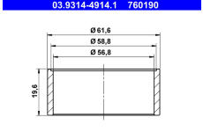 Montazni krouzek, protiprasna krytka (pist brzdoveho trmenu) ATE 03.9314-4914.1