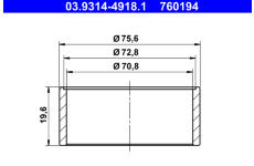 Montazni krouzek, protiprasna krytka (pist brzdoveho trmenu) ATE 03.9314-4918.1