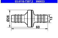 Ventil podtlakové hadice ATE 03.6118-7307.2