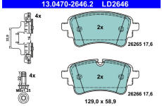 Sada brzdových platničiek kotúčovej brzdy ATE 13.0470-2646.2