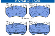 Sada brzdových platničiek kotúčovej brzdy ATE 13.0470-4718.2