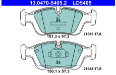 Sada brzdových platničiek kotúčovej brzdy ATE 13.0470-5405.2