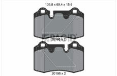 Sada brzdových destiček, kotoučová brzda PAGID T2070N