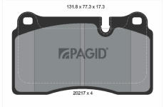 Sada brzdových destiček, kotoučová brzda PAGID T1686N