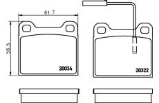 Sada brzdových platničiek kotúčovej brzdy PAGID T1060