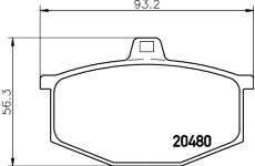 Sada brzdových platničiek kotúčovej brzdy PAGID T0296