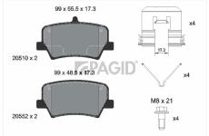 Sada brzdových destiček, kotoučová brzda PAGID T2826N