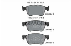 Sada brzdových destiček, kotoučová brzda PAGID T2831N