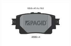 Sada brzdových destiček, kotoučová brzda PAGID T2857N