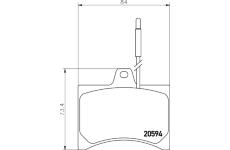 Sada brzdových platničiek kotúčovej brzdy PAGID T0135