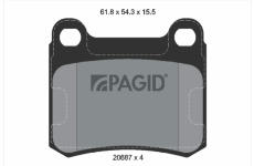 Sada brzdových destiček, kotoučová brzda PAGID T1010N