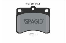 Sada brzdových destiček, kotoučová brzda PAGID T0013N