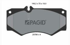 Sada brzdových destiček, kotoučová brzda PAGID T0311N