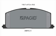 Sada brzdových destiček, kotoučová brzda PAGID T0318N