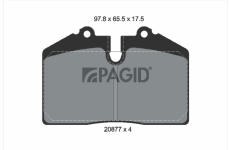 Sada brzdových destiček, kotoučová brzda PAGID T2176N