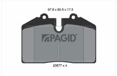 Sada brzdových destiček, kotoučová brzda PAGID T4245N