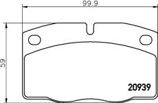 Sada brzdových platničiek kotúčovej brzdy PAGID T0375