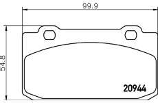 Sada brzdových platničiek kotúčovej brzdy PAGID T1025