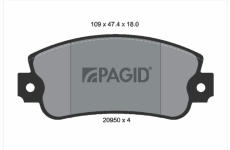 Sada brzdových destiček, kotoučová brzda PAGID T9003N