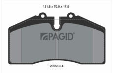 Sada brzdových destiček, kotoučová brzda PAGID T4243N