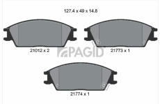 Sada brzdových destiček, kotoučová brzda PAGID T0366N