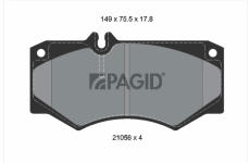 Sada brzdových destiček, kotoučová brzda PAGID T2657N