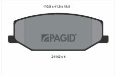 Sada brzdových destiček, kotoučová brzda PAGID T0350N